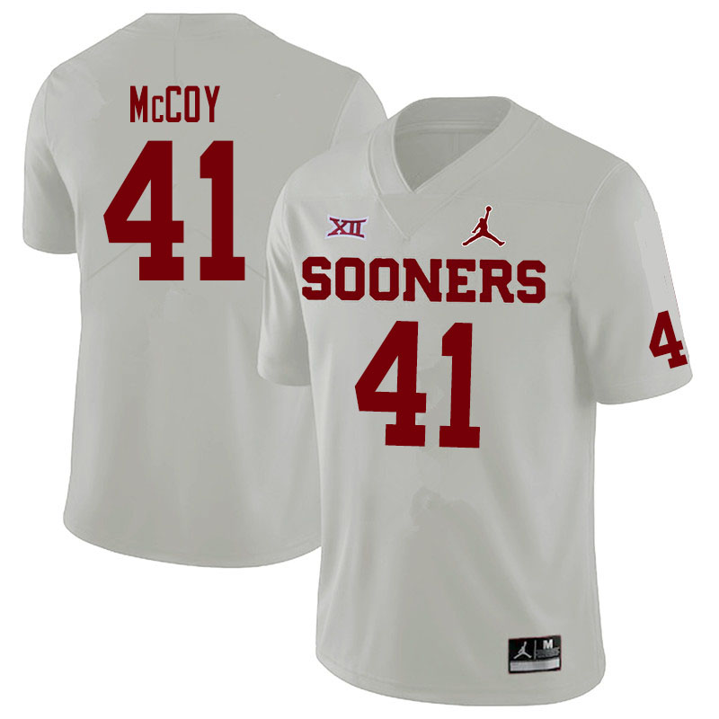 Jordan Brand Men #41 Jake McCoy Oklahoma Sooners College Football Jerseys Sale-White